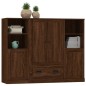 vidaXL Aparador alto 3 piezas madera contrachapada marrón roble vidaXL Aparador alto 3 piezas madera contrachapada marrón roble