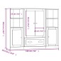 vidaXL Aparador alto 3 piezas madera contrachapada marrón roble vidaXL Aparador alto 3 piezas madera contrachapada marrón roble
