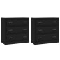 vidaXL Aparadores 2 uds madera contrachapada negro vidaXL Aparadores 2 uds madera contrachapada negro
