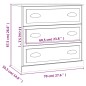 vidaXL Aparadores 2 uds madera contrachapada negro vidaXL Aparadores 2 uds madera contrachapada negro