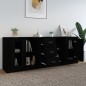 vidaXL Aparadores 3 piezas madera contrachapada negro