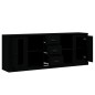 vidaXL Aparadores 3 piezas madera contrachapada negro
