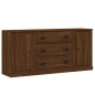 vidaXL Aparadores 3 piezas madera contrachapada marrón roble vidaXL Aparadores 3 piezas madera contrachapada marrón roble