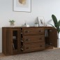 vidaXL Aparadores 3 piezas madera contrachapada marrón roble vidaXL Aparadores 3 piezas madera contrachapada marrón roble