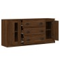 vidaXL Aparadores 3 piezas madera contrachapada marrón roble vidaXL Aparadores 3 piezas madera contrachapada marrón roble