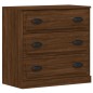 vidaXL Aparadores 3 piezas madera contrachapada marrón roble vidaXL Aparadores 3 piezas madera contrachapada marrón roble