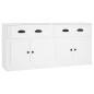 vidaXL Aparadores 2 piezas madera contrachapada blanco vidaXL Aparadores 2 piezas madera contrachapada blanco