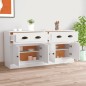 vidaXL Aparadores 2 piezas madera contrachapada blanco vidaXL Aparadores 2 piezas madera contrachapada blanco