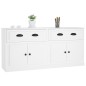 vidaXL Aparadores 2 piezas madera contrachapada blanco vidaXL Aparadores 2 piezas madera contrachapada blanco