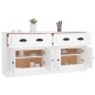vidaXL Aparadores 2 piezas madera contrachapada blanco vidaXL Aparadores 2 piezas madera contrachapada blanco