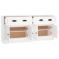 vidaXL Aparadores 2 piezas madera contrachapada blanco vidaXL Aparadores 2 piezas madera contrachapada blanco