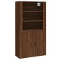 vidaXL Aparador alto madera contrachapada marrón roble vidaXL Aparador alto madera contrachapada marrón roble