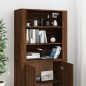 vidaXL Aparador alto madera contrachapada marrón roble vidaXL Aparador alto madera contrachapada marrón roble