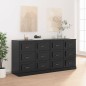 vidaXL Aparadores 2 uds madera contrachapada negro vidaXL Aparadores 2 uds madera contrachapada negro