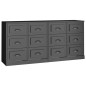 vidaXL Aparadores 2 uds madera contrachapada negro vidaXL Aparadores 2 uds madera contrachapada negro