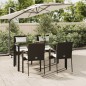vidaXL Set de muebles jardín 5 pzas con cojines ratán sintético negro vidaXL Set de muebles jardín 5 pzas con cojines ratán sintético negro