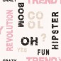 Noordwand Papel pintado Friends & Coffee Words and Letters rosa negro