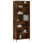 vidaXL Aparador alto madera ingeniería roble ahumado 69,5x32,5x180 cm vidaXL Aparador alto madera ingeniería roble ahumado 69,5x32,5x180 cm