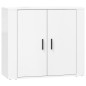 vidaXL Aparadores 3 piezas madera contrachapada blanco vidaXL Aparadores 3 piezas madera contrachapada blanco