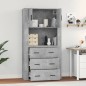 vidaXL Aparador alto madera contrachapada gris hormigón vidaXL Aparador alto madera contrachapada gris hormigón