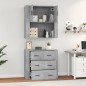 vidaXL Aparador alto madera contrachapada gris hormigón vidaXL Aparador alto madera contrachapada gris hormigón