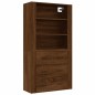 vidaXL Aparador alto madera contrachapada marrón roble vidaXL Aparador alto madera contrachapada marrón roble