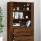 vidaXL Aparador alto madera contrachapada marrón roble vidaXL Aparador alto madera contrachapada marrón roble