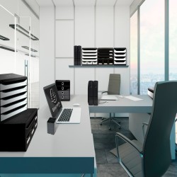 Exacompta Set de cajones escritorio Store-Box 7 cajones negro brillo