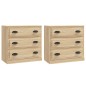 vidaXL Aparadores 2 piezas madera contrachapada color roble sonoma vidaXL Aparadores 2 piezas madera contrachapada color roble sonoma