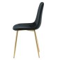 Venture Home Sillas de comedor 2 uds Polar terciopelo negro y latón Venture Home Sillas de comedor 2 uds Polar terciopelo negro y latón