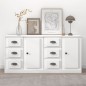 vidaXL Aparadores 2 piezas madera contrachapada blanco vidaXL Aparadores 2 piezas madera contrachapada blanco