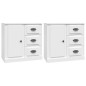 vidaXL Aparadores 2 piezas madera contrachapada blanco vidaXL Aparadores 2 piezas madera contrachapada blanco