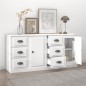 vidaXL Aparadores 2 piezas madera contrachapada blanco vidaXL Aparadores 2 piezas madera contrachapada blanco