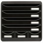 Exacompta Set de cajones escritorio Store-Box 7 cajones negro brillo Exacompta Set de cajones escritorio Store-Box 7 cajones negro brillo