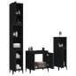 vidaXL Juego de muebles de baño 3 pzas madera contrachapada negro vidaXL Juego de muebles de baño 3 pzas madera contrachapada negro