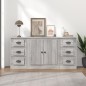 vidaXL Aparadores 3 piezas madera contrachapada gris Sonoma vidaXL Aparadores 3 piezas madera contrachapada gris Sonoma