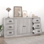 vidaXL Aparadores 3 piezas madera contrachapada gris Sonoma vidaXL Aparadores 3 piezas madera contrachapada gris Sonoma