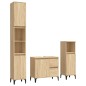 vidaXL Set de muebles de baño 3 pzas madera contrachapada roble sonoma vidaXL Set de muebles de baño 3 pzas madera contrachapada roble sonoma