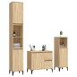 vidaXL Set de muebles de baño 3 pzas madera contrachapada roble sonoma vidaXL Set de muebles de baño 3 pzas madera contrachapada roble sonoma