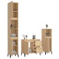 vidaXL Set de muebles de baño 3 pzas madera contrachapada roble sonoma vidaXL Set de muebles de baño 3 pzas madera contrachapada roble sonoma