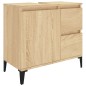 vidaXL Set de muebles de baño 3 pzas madera contrachapada roble sonoma vidaXL Set de muebles de baño 3 pzas madera contrachapada roble sonoma