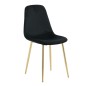Venture Home Sillas de comedor 2 uds Polar terciopelo negro y latón Venture Home Sillas de comedor 2 uds Polar terciopelo negro y latón