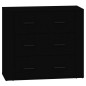 vidaXL Aparadores 2 uds madera contrachapada negro