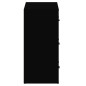 vidaXL Aparadores 2 uds madera contrachapada negro