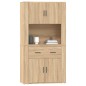 vidaXL Aparador alto madera contrachapada color roble vidaXL Aparador alto madera contrachapada color roble