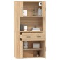 vidaXL Aparador alto madera contrachapada color roble vidaXL Aparador alto madera contrachapada color roble