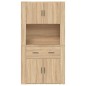 vidaXL Aparador alto madera contrachapada color roble vidaXL Aparador alto madera contrachapada color roble