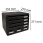Exacompta Set de cajones escritorio Store-Box 7 cajones negro brillo Exacompta Set de cajones escritorio Store-Box 7 cajones negro brillo