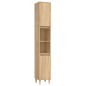 vidaXL Set de muebles de baño 3 pzas madera contrachapada roble Sonoma
