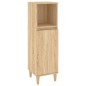 vidaXL Set de muebles de baño 3 pzas madera contrachapada roble Sonoma